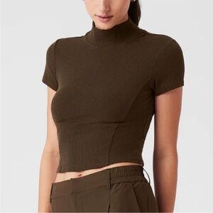 ALO Yoga Wellness Ribbed Mock Neck
